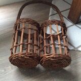 Wicker, vintage bottle holder