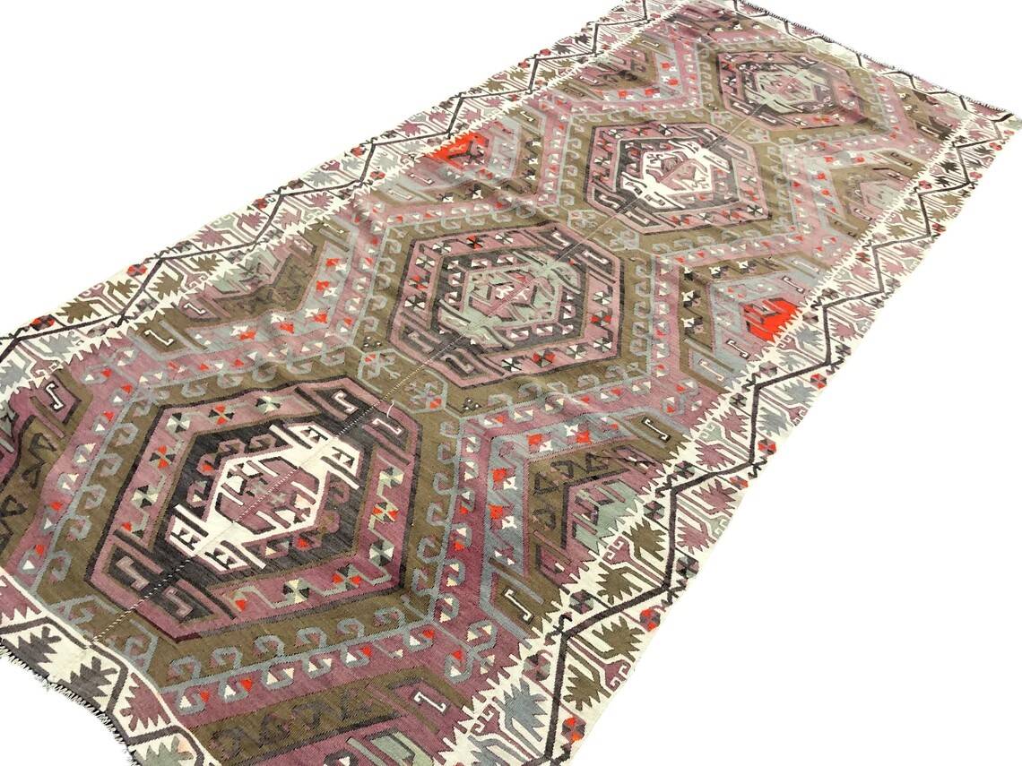 Turkish Oversize Anatolian Kilim Rug