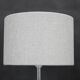 1970s Italian Glass Table Lamp with Boucle Fabric Shade
