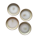 Brown stoneware plates