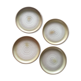 Assiettes en grès brun