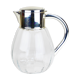 Crystal glass carafe, "kalte ente, vintage jug silver plated