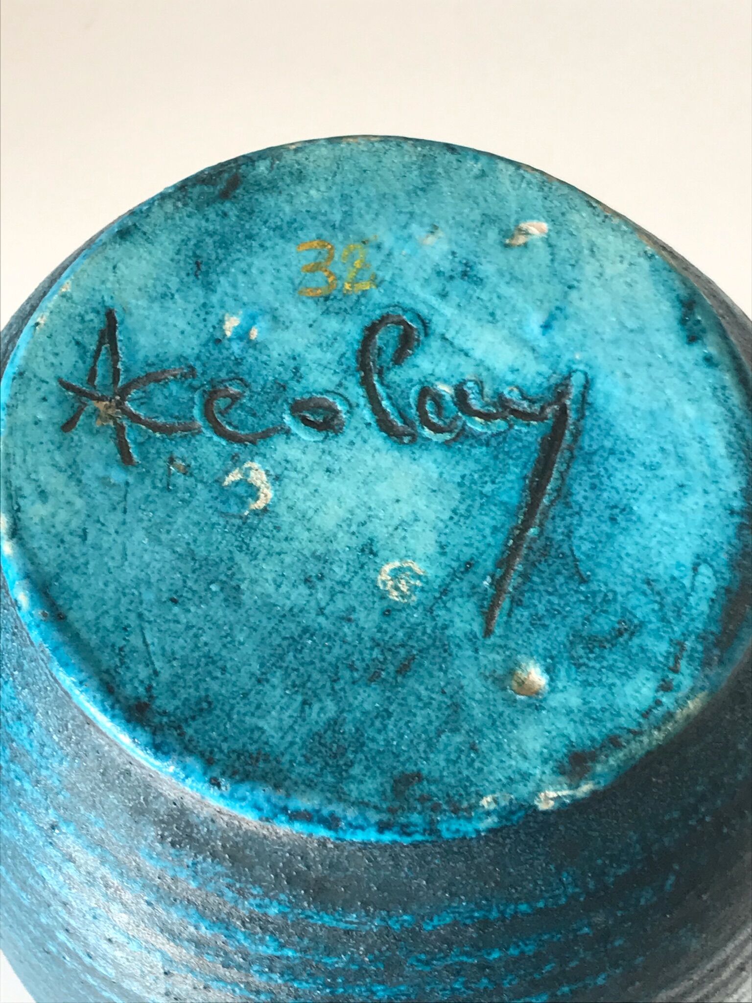 Vase céramique  série gauloise par accolay vintage années 60