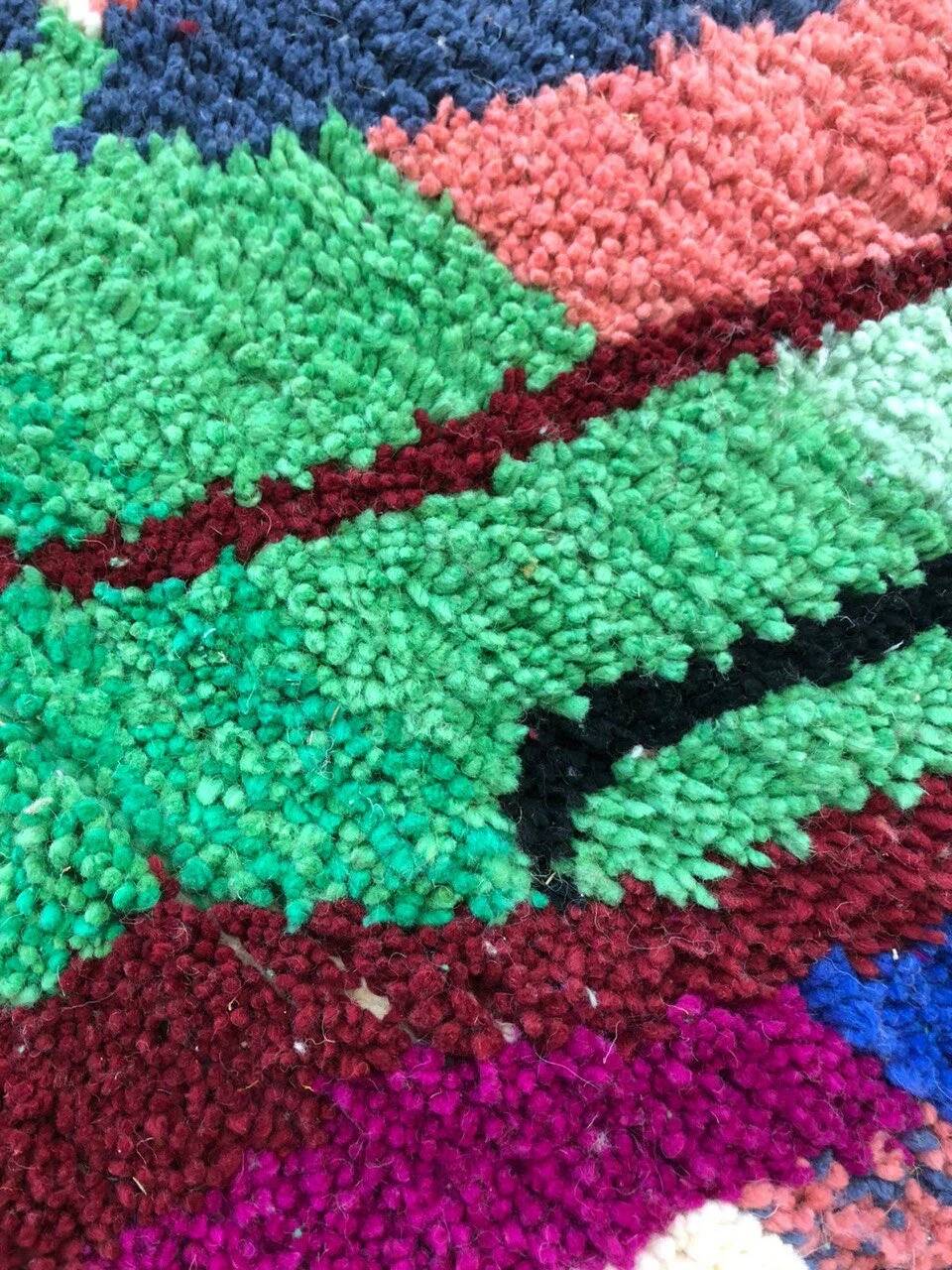 Handmade Berber rug, natural wool, 2.5x1.5 m