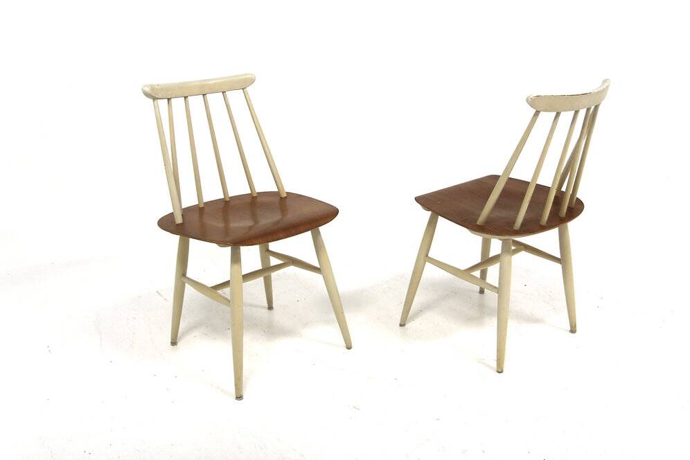 Set of 2 teak "Fanett" chairs by Ilmari Tapiovaara, Sweden, 1960