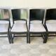 Set de 4 chaises de salle à manger Art Déco en noir