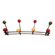 Vintage wall coat rack 8 balls