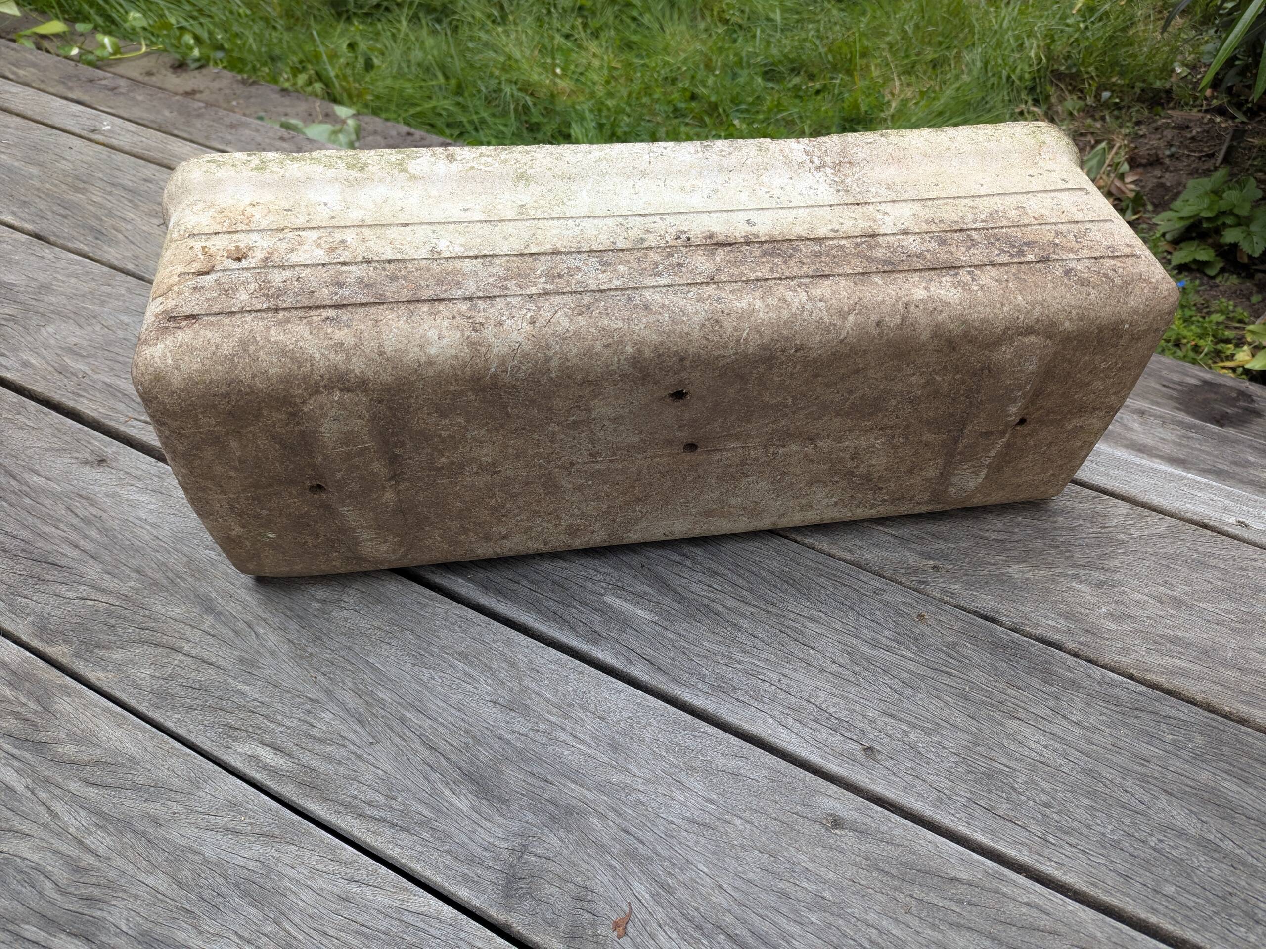 Old fibrecement planter in Eternit style.