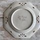 Antique plate with hand-painted floral decoration - 29 cm - yellow