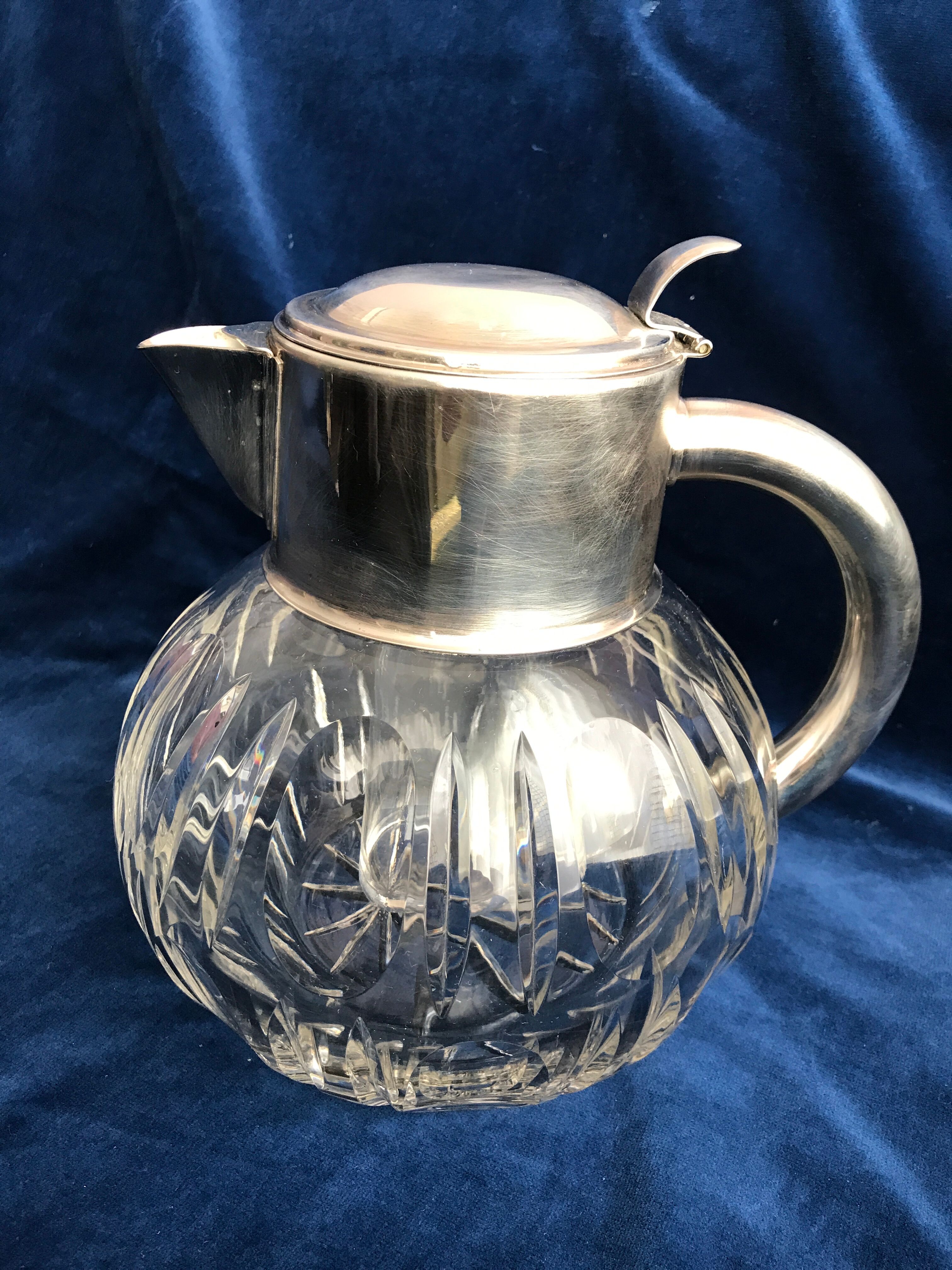 Old crystal orangeade decanter