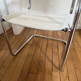 Chrome and leather chair