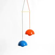 enamelled double shade Flower Pot pendant lamp by Verner Panton for Poulsen