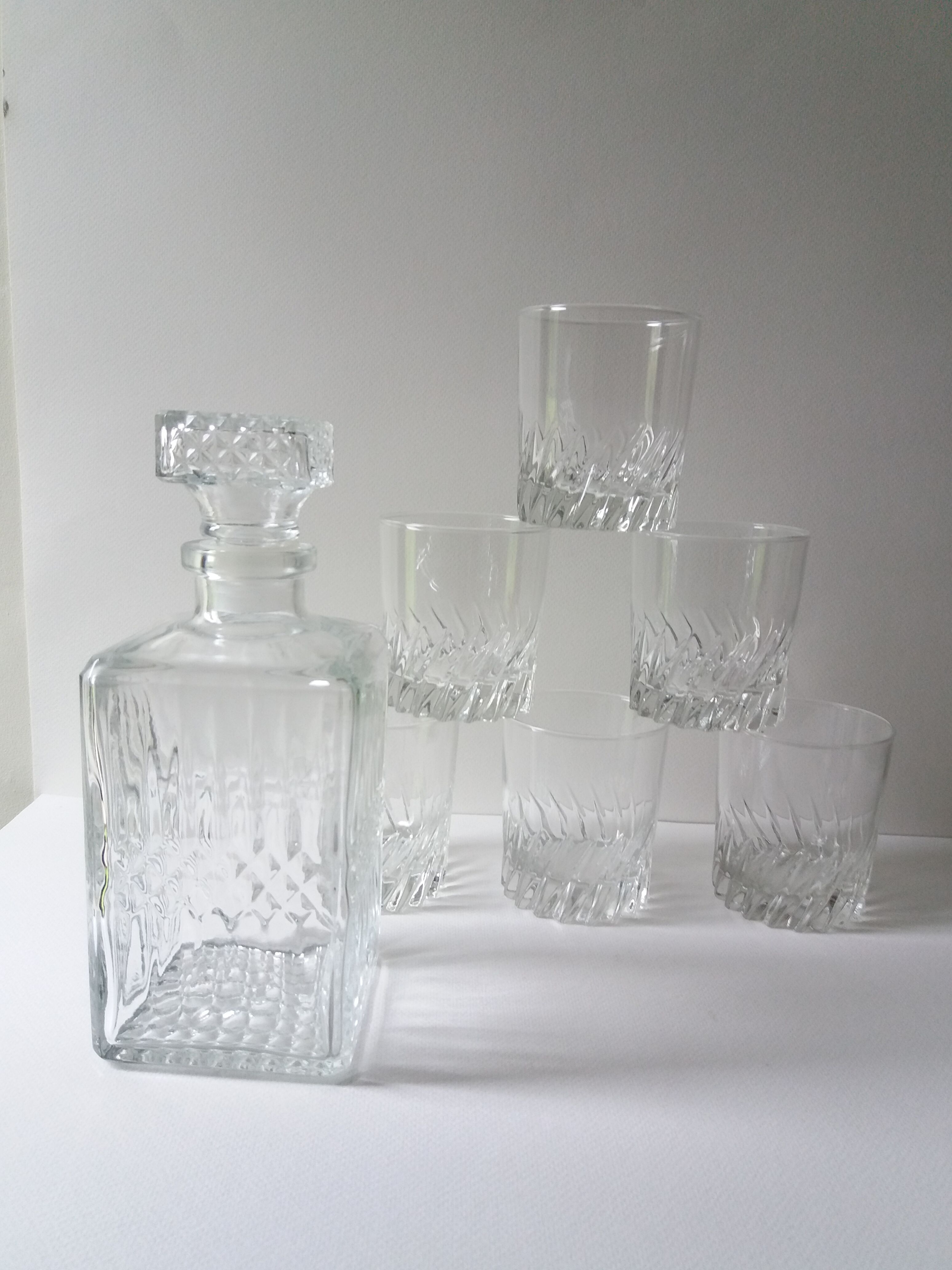 Set verres et carafe à whisky vintage