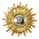 Golden Sunburst Mirror Sun Mirror Wood Convex Witch Mirror Sixties