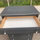 Chiffonnier commode scandinave 5 tiroirs gris anthracite en bois massif