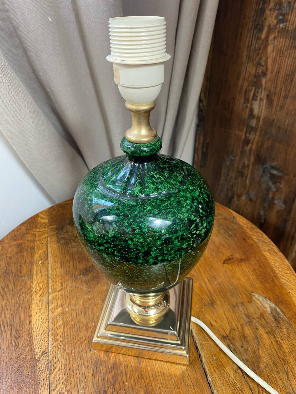 Ceramic and brass lamp Schuytener