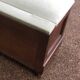 Antique wooden and tapestry chest