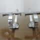 Pair of chrome metal pads 70s