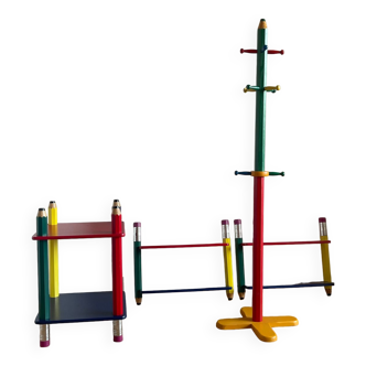 Set of children's furniture "pencils" by Pierre Sala