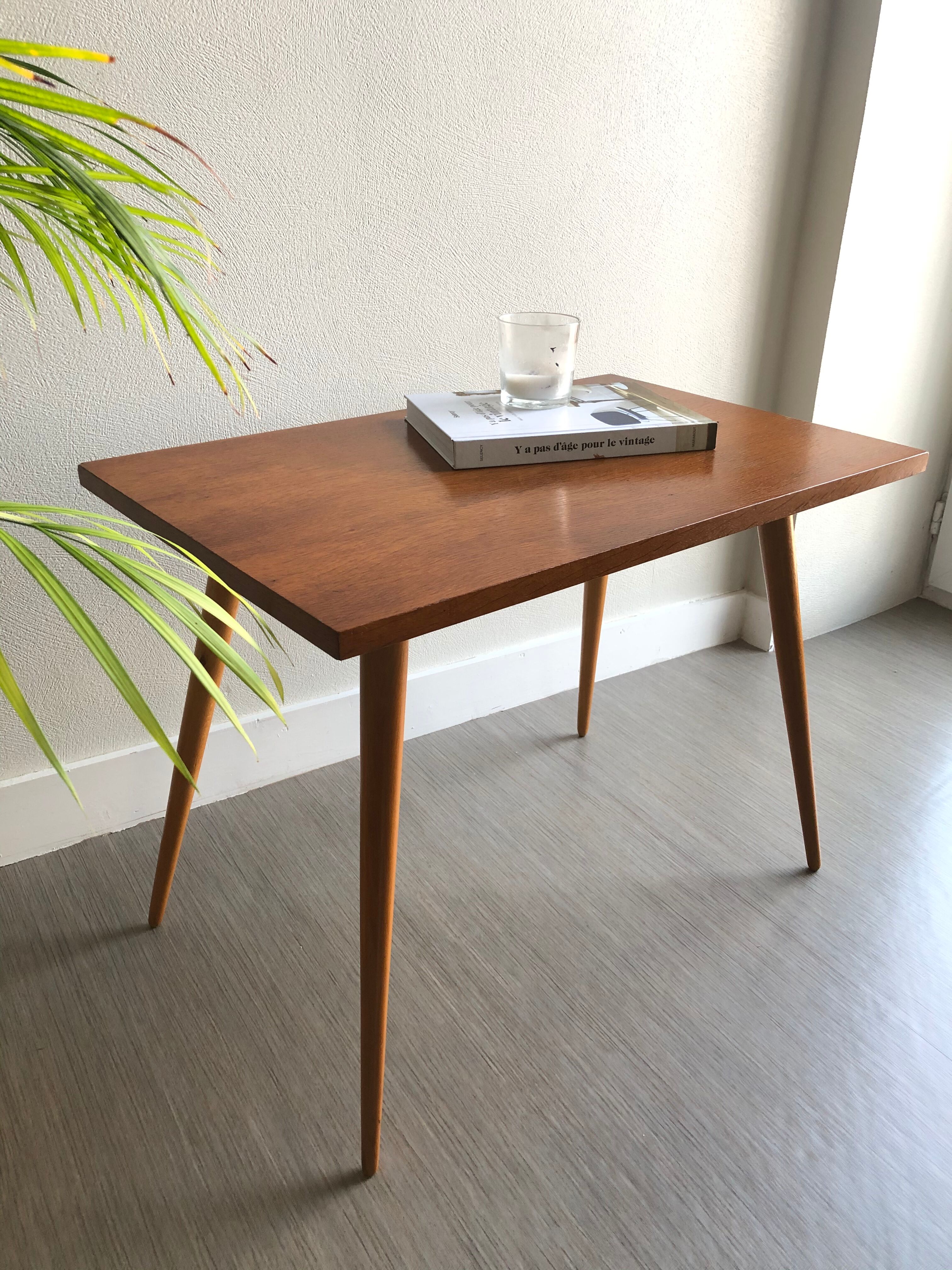 Vintage coffee table compass legs