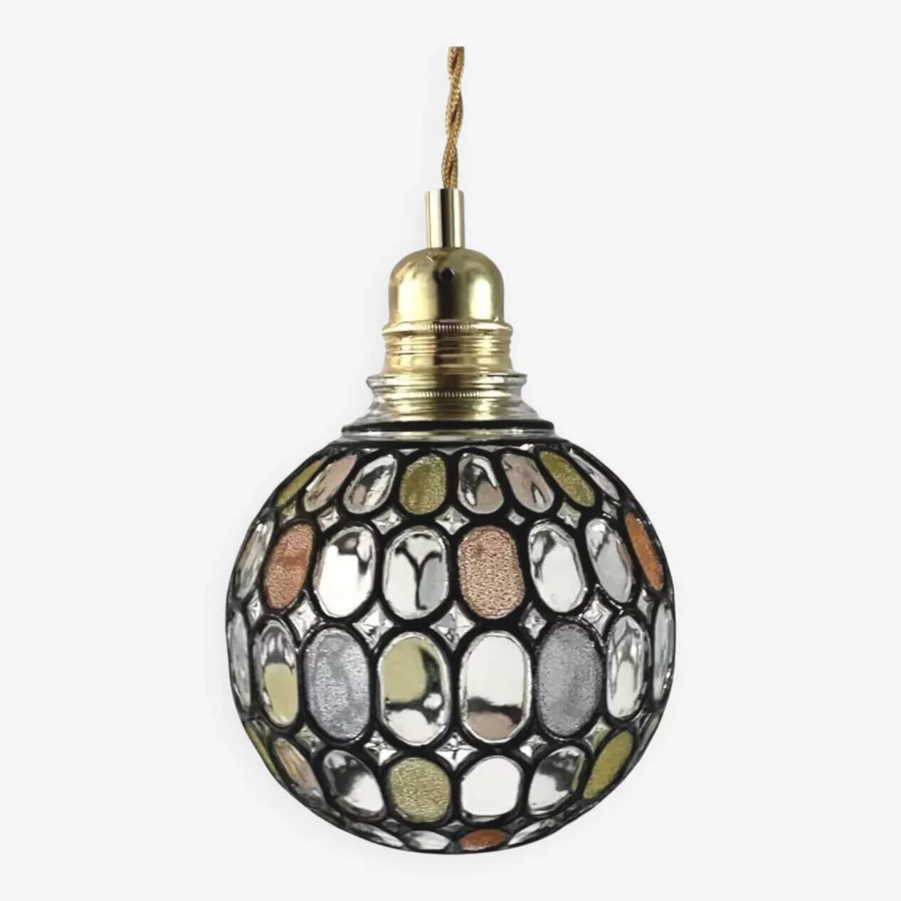 Vintage faceted pendant light