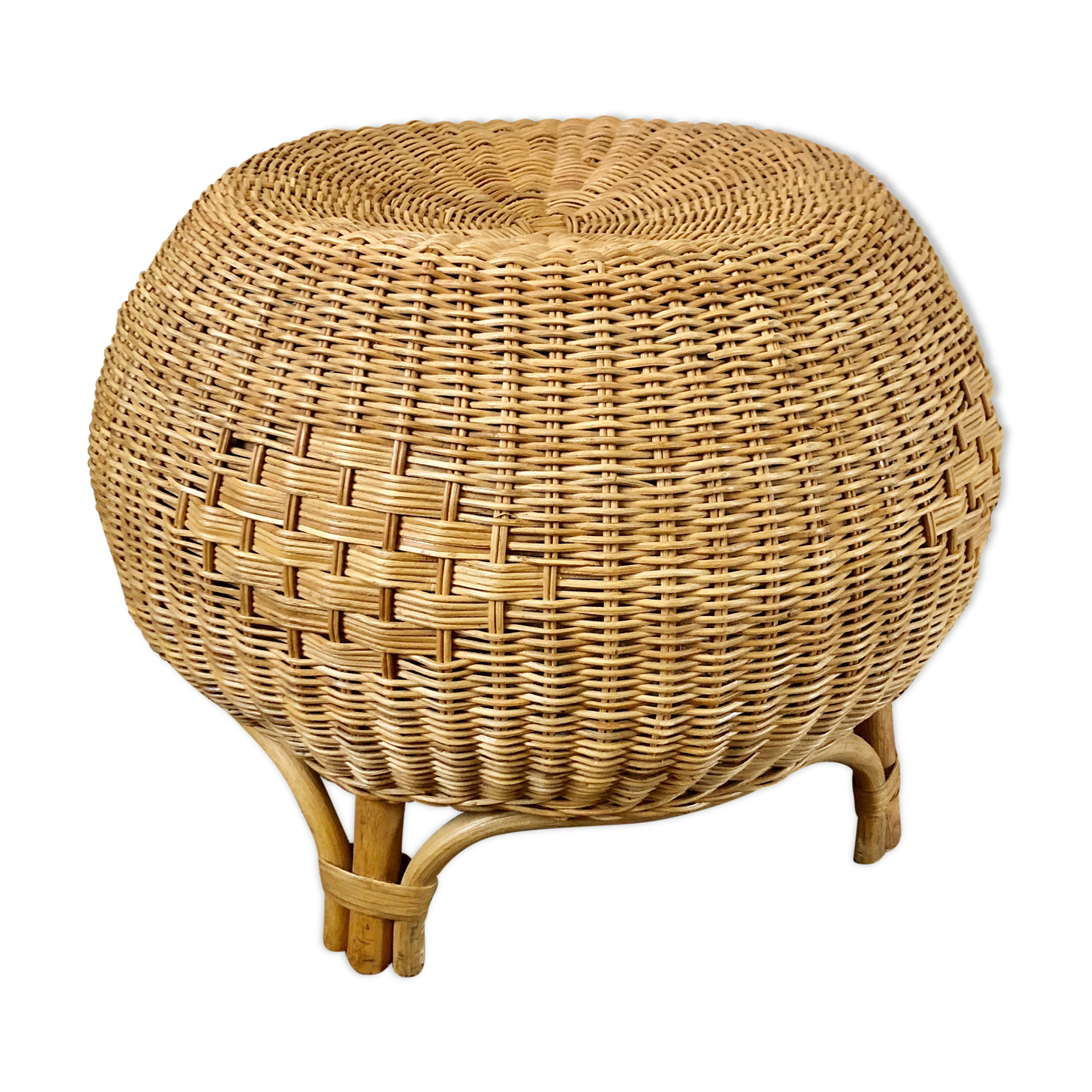 Pouf en rotin