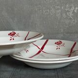 Five plates "grandmother" faience of Badonviller ancient