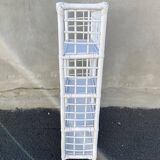 White rattan shelf with braces