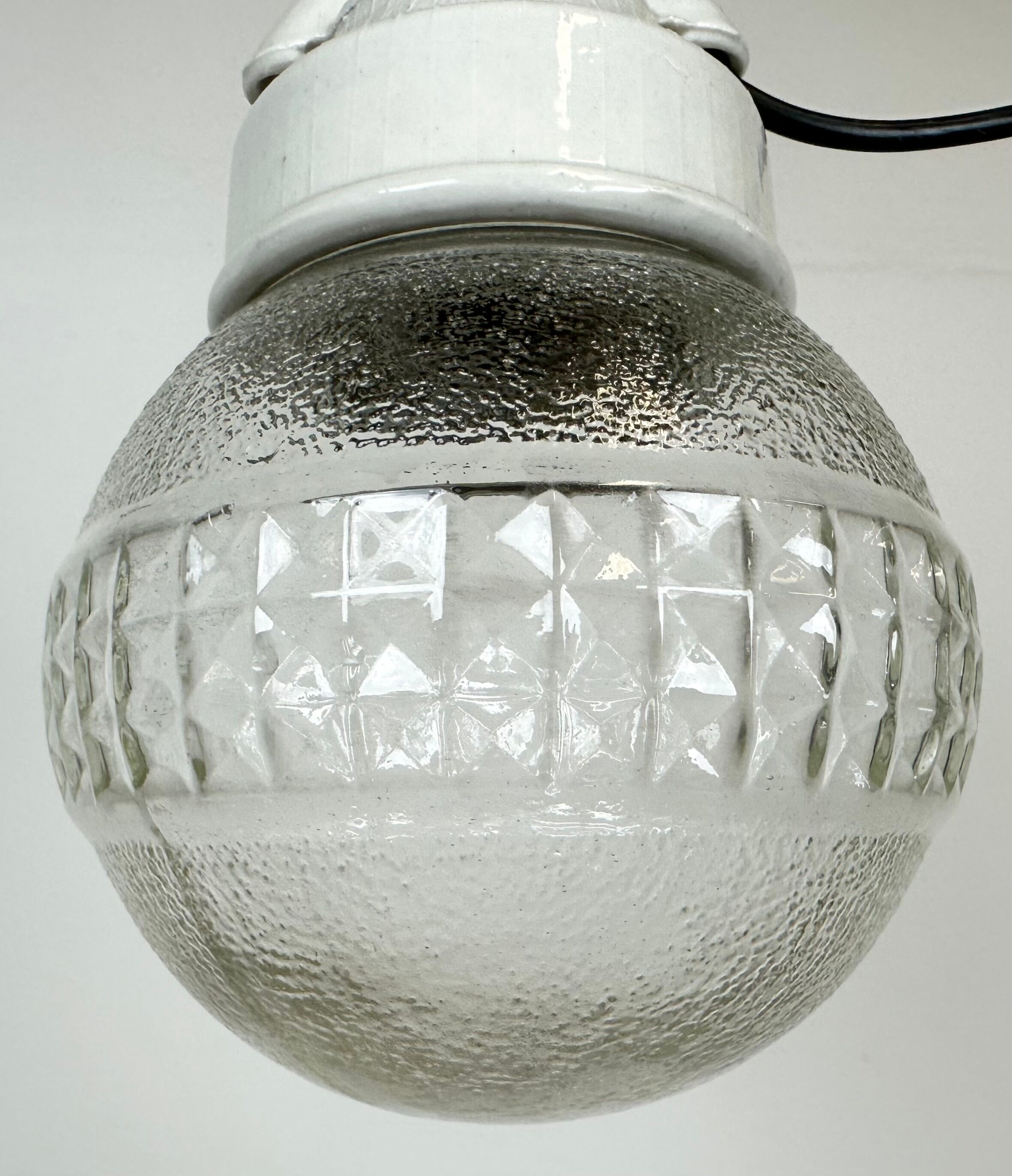 Vintage porcelain pendant light 1970s