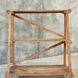 Étagère à plantes en bois de pin ancien