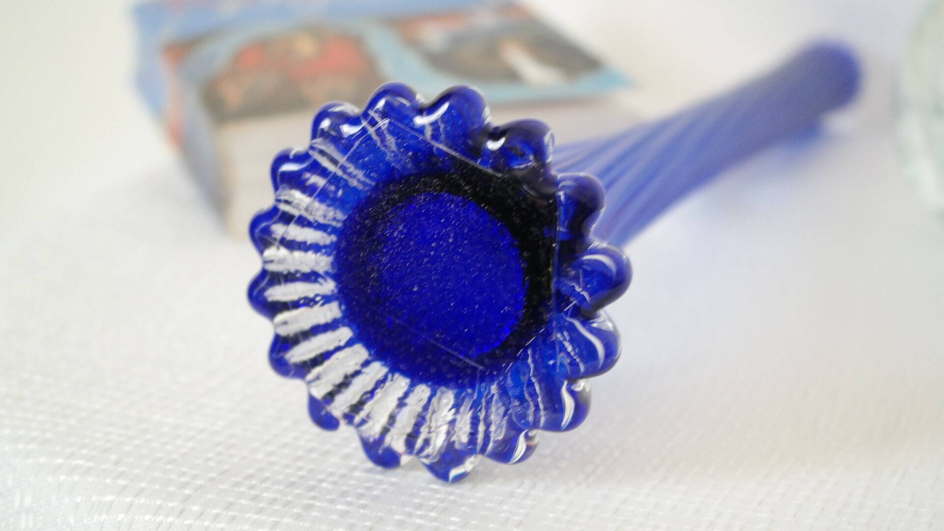 Twisted glass soliflore vase