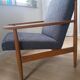 Fauteuil scandinave bleu