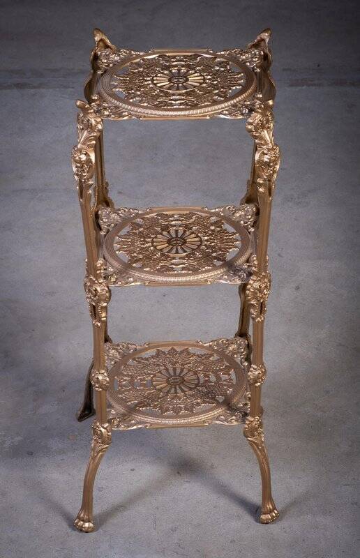 Decorative Metal Side Table, Italy, 1960s