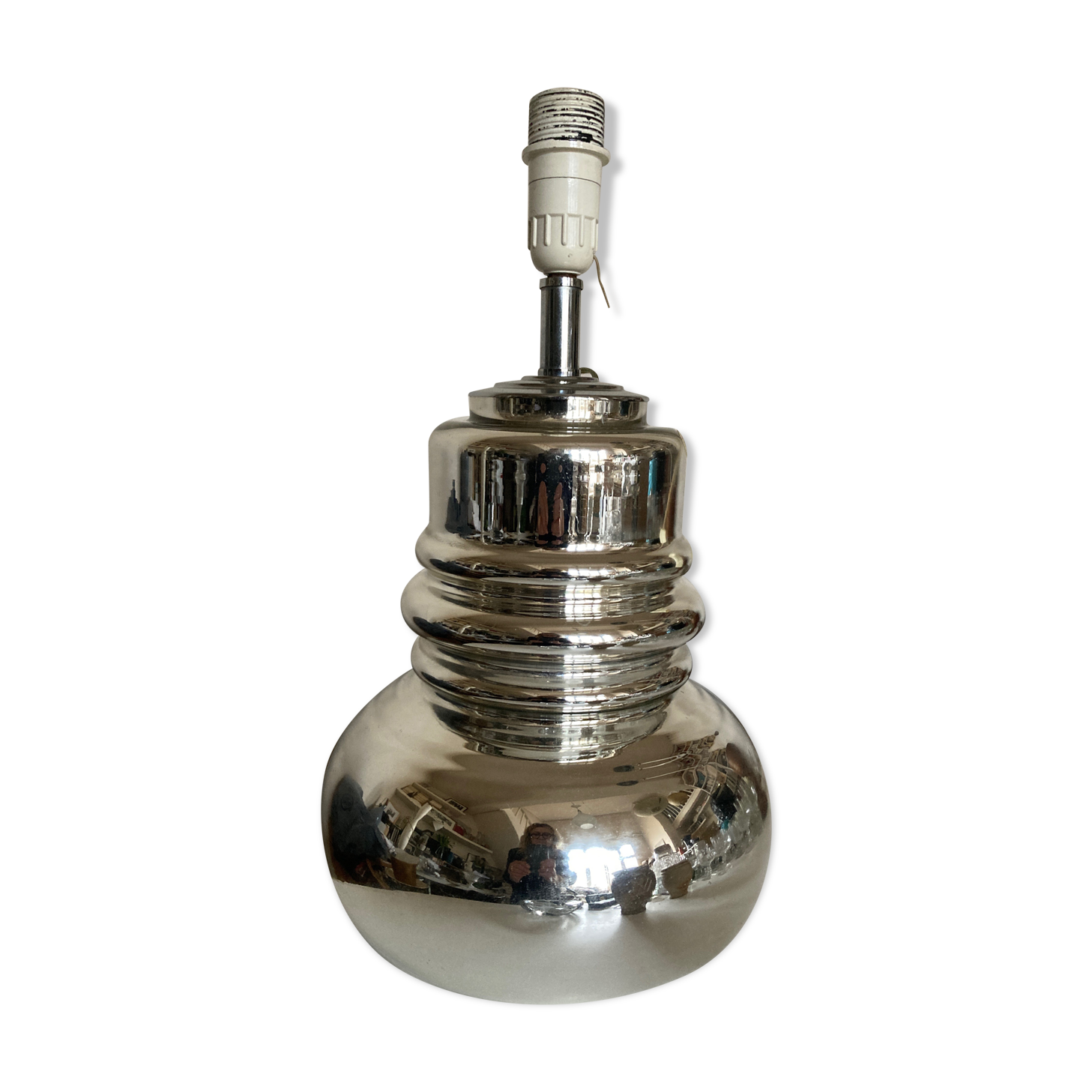 Produit BHV Lampe XXL 1970 en verre églomisé mouvement futuriste