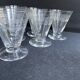 6 verres à porto – cristal guilloché – art déco