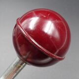 Two hooks in red bakelite and metal - around 1950