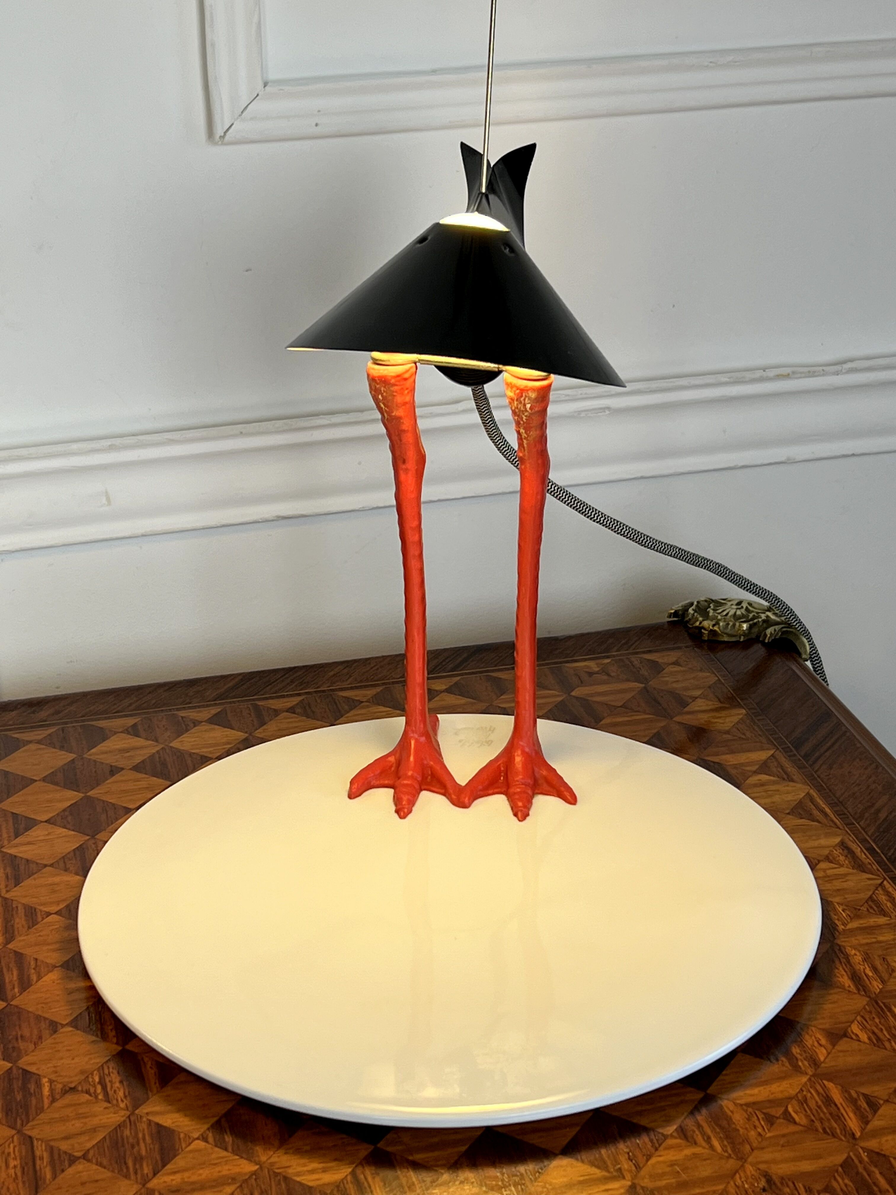Lamp by Ingo Maurer 1982 bibibibi limited edition metal / porcelain model