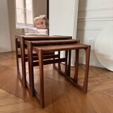 Set of 3 Scandinavian nesting tables from the 60s