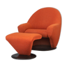 80s lounge fauteuil and ottoman for leolux