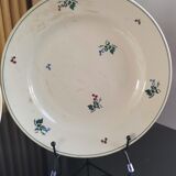 6 old flat plates mismatched Terre de Fer