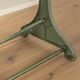 Unique dining table with cast iron base and solid wood top