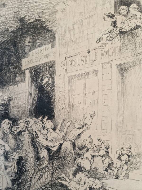 Gravure à l'eau forte, Omer Désiré Bouchery (1882-1962)