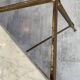 Table basse marbre blanc gris structure en métal laiton doré vintage 60s
