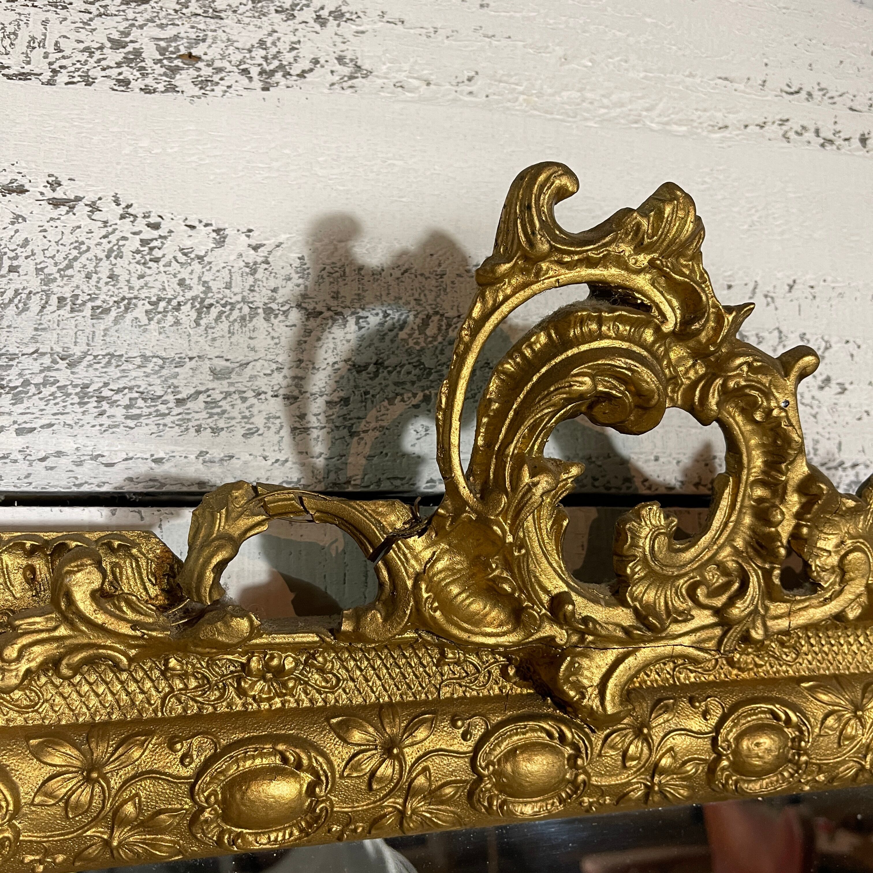 Golden baroque mirror