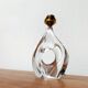 French glass table lamp from the mid-century by Daum, 1960s.