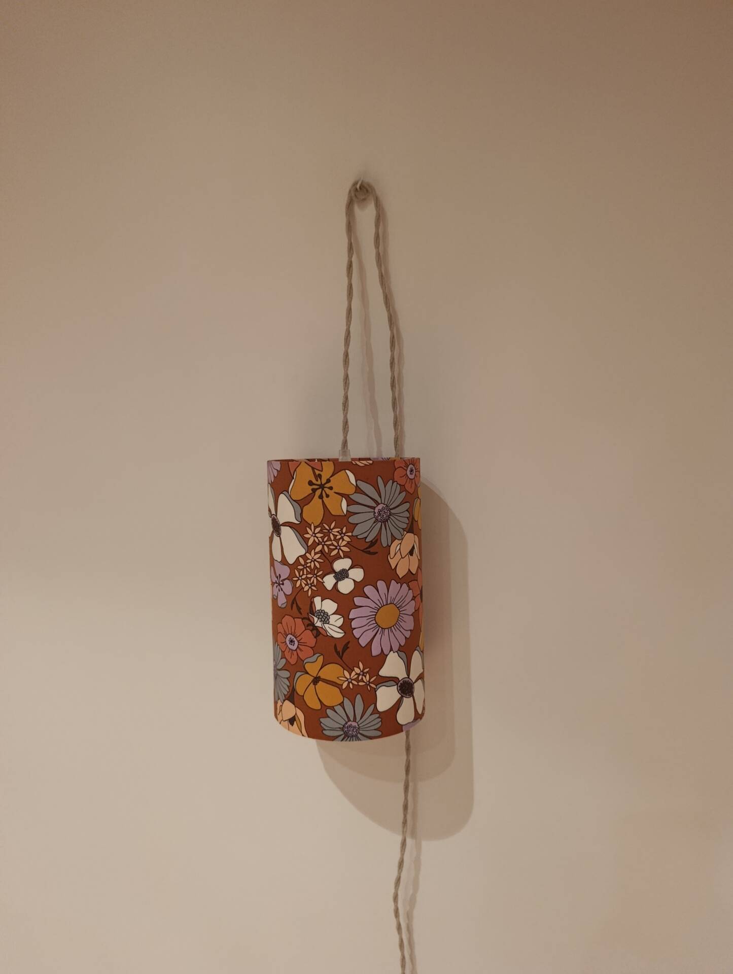 hanging lamp, vintage flower power style