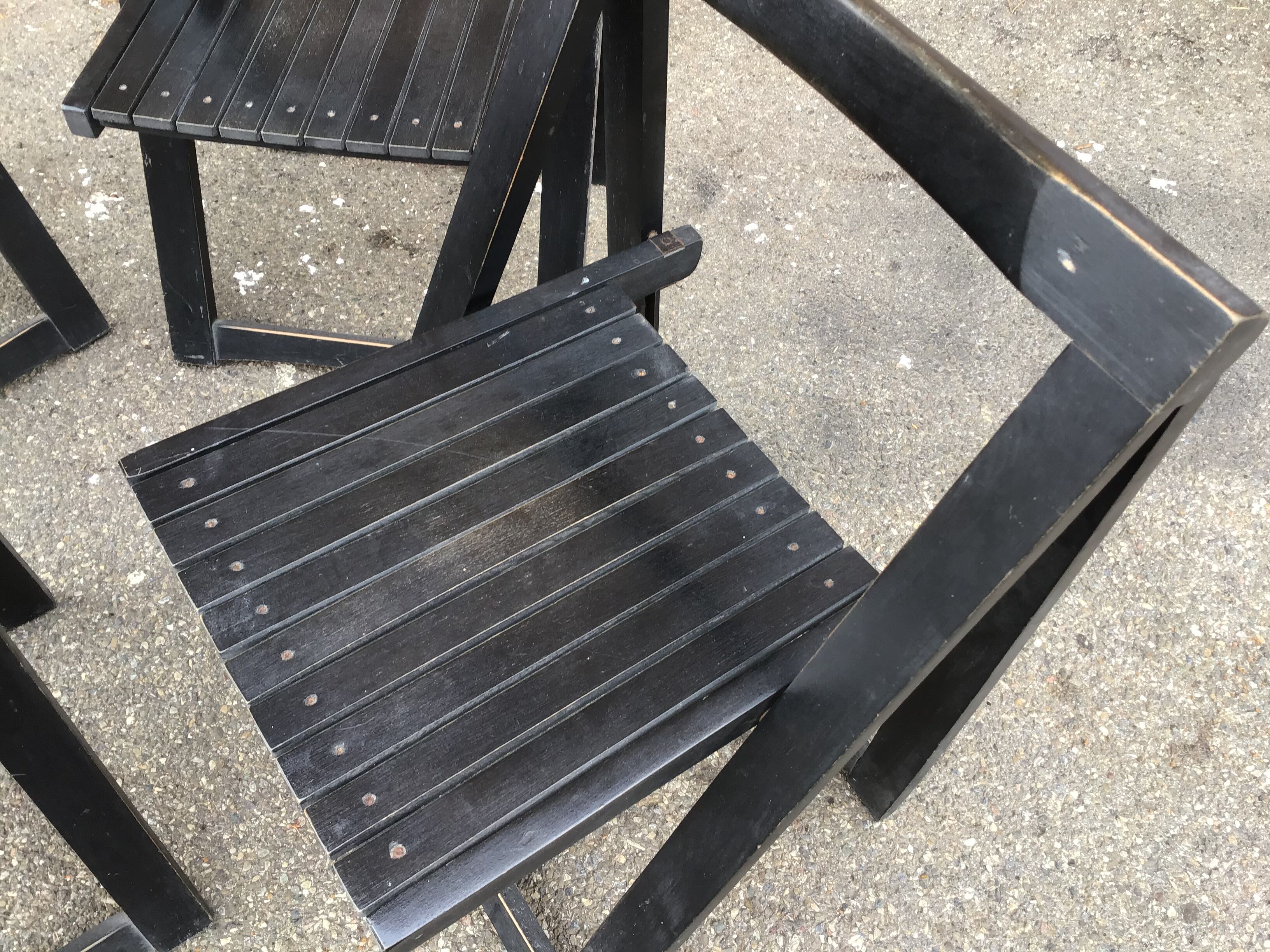 4 vintage folding chairs 1960