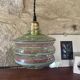 Green glass pendant light