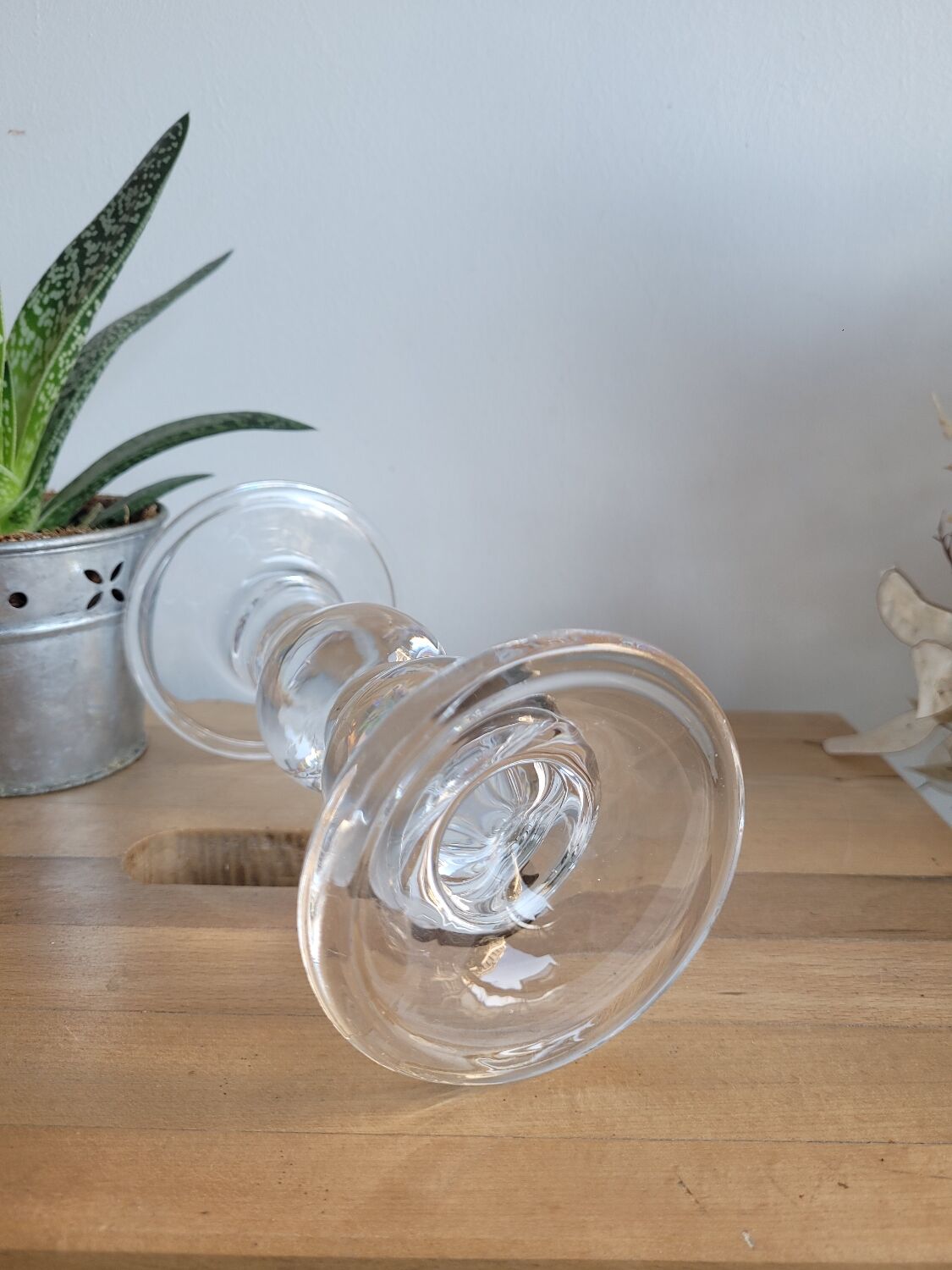 Glass candlestick
