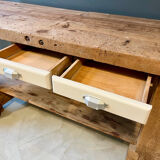Old wooden workbench, renovated